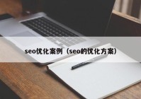 seo优化案例（seo的优化方案）